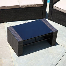 Load image into Gallery viewer, Ariel 4 Piece Patio set with Cushions and Glass Top Table