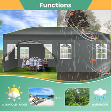 Load image into Gallery viewer, 10x20 Pop Up Canopy Tent, Outdoor Party Tent with 6 Sidewall