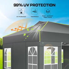 Load image into Gallery viewer, 10x20 Pop Up Canopy Tent, Outdoor Party Tent with 6 Sidewall
