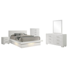 Load image into Gallery viewer, Jessica 5-piece Queen LED Bedroom Set Snow White