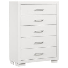 Load image into Gallery viewer, Jessica 5-piece Queen LED Bedroom Set Snow White