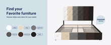 Load image into Gallery viewer, QUEEN Sadie Upholstered Size Platform Bed Frame with 4 Storage Drawers and Headboard, Diamond Stitched Button Tufted, Mattress Foundation with Wooden Slats Support, No Box Spring Needed, White
