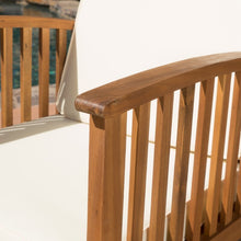 Load image into Gallery viewer, 4 Person Solid Arcacia Wood Outdoor Seating Group with Cushions Beige