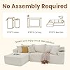 Load image into Gallery viewer, Cloudie 106.3&quot; Cloud Sectional Couch with L-Shape Chaise, No Assembly Required Modular Sofa, Upholstered Boneless Couches for Living Room, Plush Corduroy Fabric (White, Left Facing Chaise)