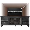 Load image into Gallery viewer, Farmhouse Coffee Table and TV Stand Set of 2, Rustic Wood Living Room Table Set 2 with Center Table, TV Console for Living Room, Black