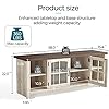 Load image into Gallery viewer, LINSY HOME Living Room Table Sets 4 Piece with TV Stand, Farmhouse TV Stand for 65 Inch TV, Coffee Table with Drawers, Two End Table with Charging Station, Washed Gray