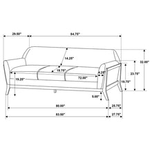 Load image into Gallery viewer, COASTER Vaughn Fabric Upholstered Flared Arm Sofa Grey