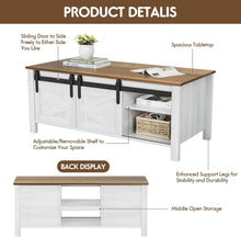 Load image into Gallery viewer, YESHOMY TV Stand Set with a Farmhouse Style Coffee Table,for Living Room,with Big Capacity, White