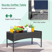Load image into Gallery viewer, Black &amp; Beige Outdoor Backyard Porch Garden Poolside Balcony Sets Clearance Black and Beige 4 Pieces Furniture