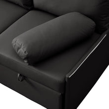 Load image into Gallery viewer, 80" L-Shaped Sleeper Sectional Sofa with Pull-Out Bed and Storage Chaise, for Living Room Office