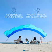 Load image into Gallery viewer, Shibumi Shade (Previous Generation) - World's Best Beach Shade. The Original Wind Powered® Beach Shade. Lightweight, Easy to Set up and Great for Groups up to 8 People