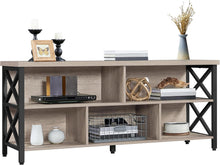 Load image into Gallery viewer, Yaheetech 4 Pieces Living Room Table Sets - Includes TV Stand with Storage for 65 in TV, Lift-top Coffee Table with Baskets, 2 Set End Side Table for Home, Gray