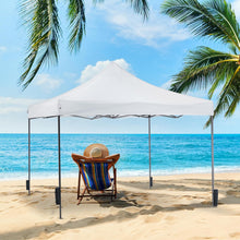 Load image into Gallery viewer, OLIXIS 10x10 FT Pop Up Canopy Tent, Sun Shade Instant Canopy with Windproof Sand Bags, Heavy Duty Portable Outdoor Shelter for Beach Yard Party Events, Bright White