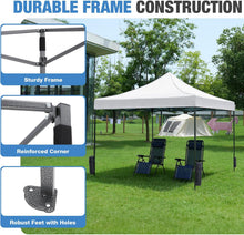 Load image into Gallery viewer, OLIXIS 10x10 FT Pop Up Canopy Tent, Sun Shade Instant Canopy with Windproof Sand Bags, Heavy Duty Portable Outdoor Shelter for Beach Yard Party Events, Bright White