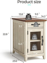 Load image into Gallery viewer, LINSY HOME Living Room Table Sets 4 Piece with TV Stand, Farmhouse TV Stand for 65 Inch TV, Coffee Table with Drawers, Two End Table with Charging Station, Washed Gray