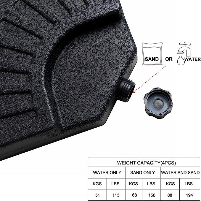 194 lbs water/sand Umbrella Base stand