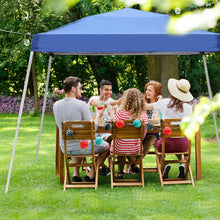 Load image into Gallery viewer, Pop-up Canopy Tent, 10x10 Foot, Slant Legs with Carrying Bag, Gazebo Shelter for Patio Deck Garden and Beach, 8x8 Foot Cover Included, Blue
