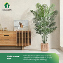 Load image into Gallery viewer, Artificial Areca Palm Plant 6Ft Fake Tropical Palm Tree, Perfect Faux Dypsis Lutescens Plants in Pot for Indoor Outdoor House Home Office Garden Modern Decoration - 2Pcs