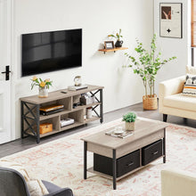 Load image into Gallery viewer, Yaheetech 4 Pieces Living Room Table Sets - Includes TV Stand with Storage for 65 in TV, Lift-top Coffee Table with Baskets, 2 Set End Side Table for Home, Gray
