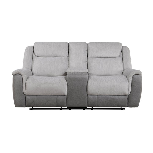 Harriette Gray Double Reclining Loveseat with Center Console