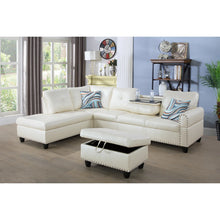 Load image into Gallery viewer, Adebisi 3 - Piece Faux Leather Sectional with Storage Ottoman