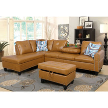 Load image into Gallery viewer, Adebisi 3 - Piece Faux Leather Sectional with Storage Ottoman