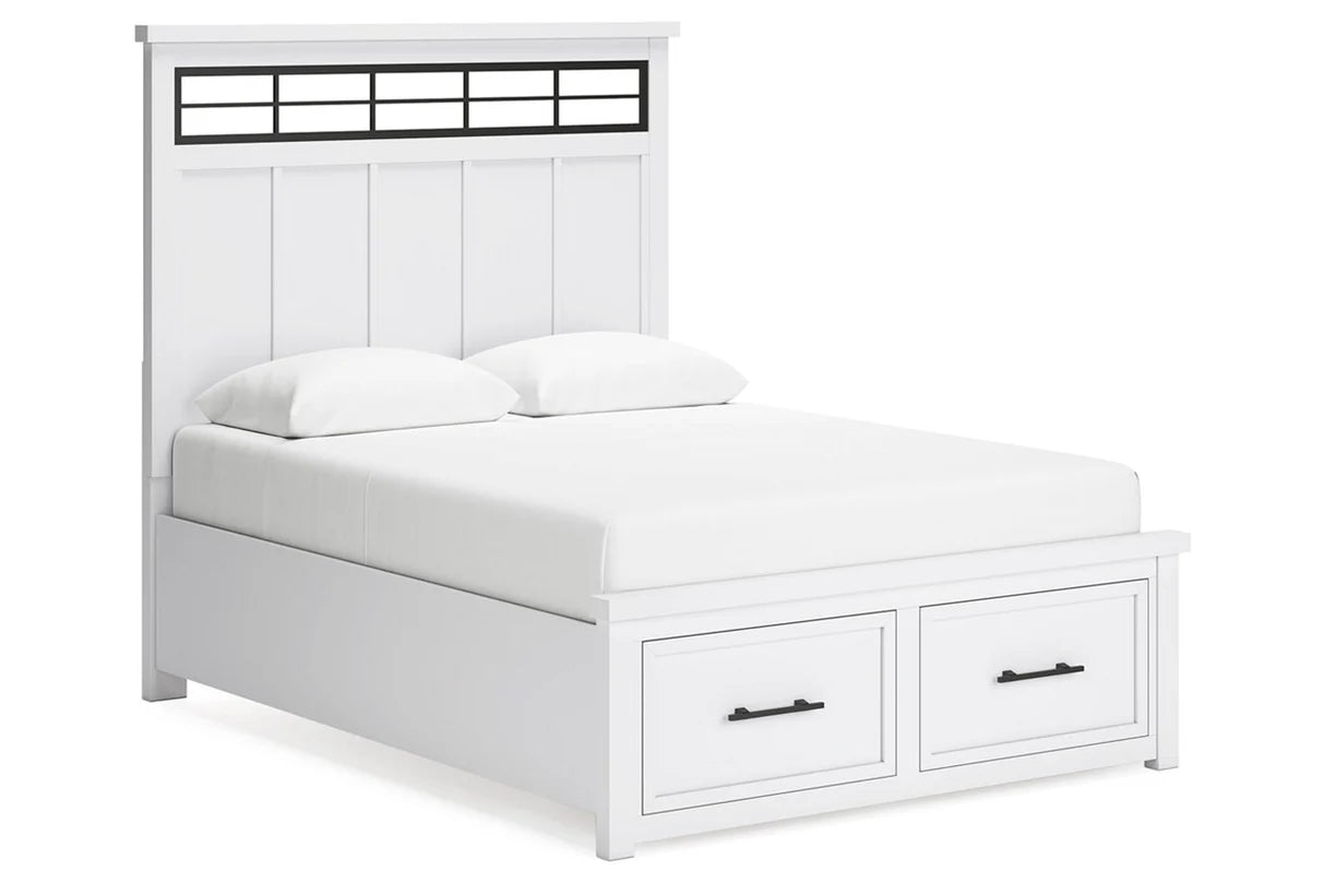 Ashbryn White/Natural Storage Platform Bed