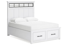 Load image into Gallery viewer, Ashbryn White/Natural Storage Platform Bed