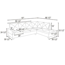 Load image into Gallery viewer, Glennia Faux Leather L-Shaped Sectional