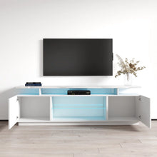 Load image into Gallery viewer, Howlett 71" Modern TV Stand with 16-Color LED Lighting, High Gloss Finish, Media Storage