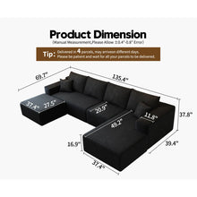 Load image into Gallery viewer, Simonsen Boneless 135.4"Cloud Modular Sectional Couch