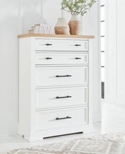 Load image into Gallery viewer, Ashbryn White/Natural Chest of Drawers
