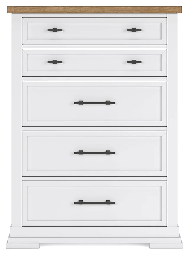 Ashbryn White/Natural Chest of Drawers