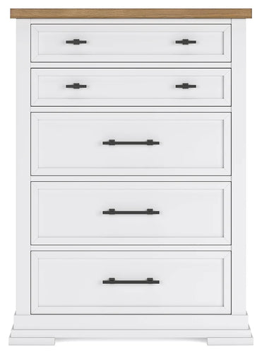 Ashbryn White/Natural Chest of Drawers