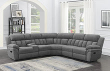 Load image into Gallery viewer, Bahrain Charcoal 6-Piece Upholstered Motion Sectional