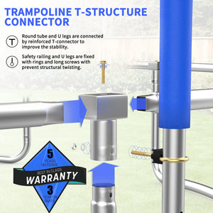 Blue Todo 12 foot Trampoline with Safety Enclosure