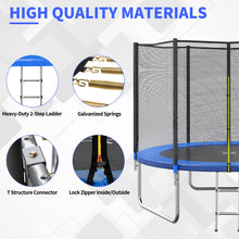 Load image into Gallery viewer, Blue Todo 12 foot Trampoline with Safety Enclosure