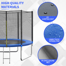 Load image into Gallery viewer, Blue Todo 12 foot Trampoline with Safety Enclosure
