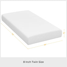 Load image into Gallery viewer, TWIN Yaheetech 8 Inch Twin Mattress Cooling Gel Memory Foam Mattress, Green Tea Mattress for Fresher Sleep, Medium Firm, CertiPUR-US Certified, Twin Size Mattress in a Box