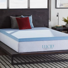 Load image into Gallery viewer, Lucid Comfort Collection 4" Gel Memory Foam Mattress Topper