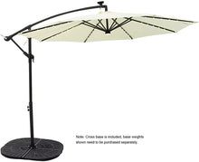 Load image into Gallery viewer, 10 ft Offset Cantilever Outdoor Patio Umbrella with Solar LED Lights