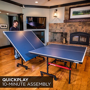Advantage Competition-Ready Indoor Table Tennis Table with Excellent Playability, Easy Storage and 10-minute Assembly
