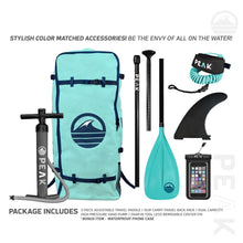 Load image into Gallery viewer, Peak All Around Inflatable Stand Up Paddle Board Package | 10&#39;6&quot; Long x 32&quot; Wide x 6&quot; Thick | Durable and Lightweight SUP | Stable Wide Stance