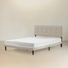 Load image into Gallery viewer, QUEEN Amie Upholstered Platform Bed Frame with Adjustable Tufted Headboard