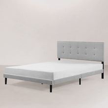 Load image into Gallery viewer, FULL Amie Upholstered Platform Bed Frame with Adjustable Tufted Headboard