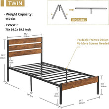 Load image into Gallery viewer, TWIN Brady Platform Bed