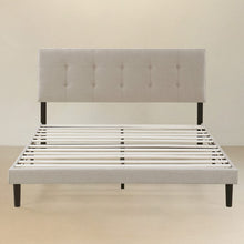 Load image into Gallery viewer, FULL Amie Upholstered Platform Bed Frame with Adjustable Tufted Headboard