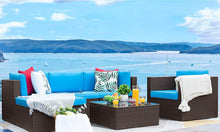 Load image into Gallery viewer, Sunset 6 Pieces Patio Furniture Set Outdoor Sectional Sofa Outdoor Furniture Set Patio Sofa Set Conversation Set with Cushion and Table