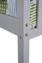 Load image into Gallery viewer, Twin Platform Bed with Trundle, Solid Wood Bed Frame with Headboard, Footboard for Teens Boys Girls ,No Box Spring Needed (Grey)