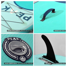Load image into Gallery viewer, Peak All Around Inflatable Stand Up Paddle Board Package | 10&#39;6&quot; Long x 32&quot; Wide x 6&quot; Thick | Durable and Lightweight SUP | Stable Wide Stance